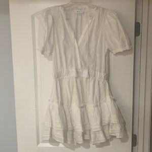 Mable White Eyelet Lace Tier Ruffle Dress 🤍